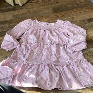 Cat & Jack purple floral dress size girls m 7-8